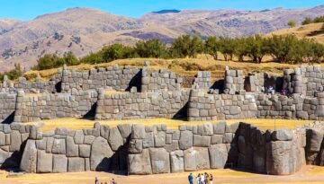 Inca Wall in SAQSAYWAMAN, Peru, South America. Example of polygo